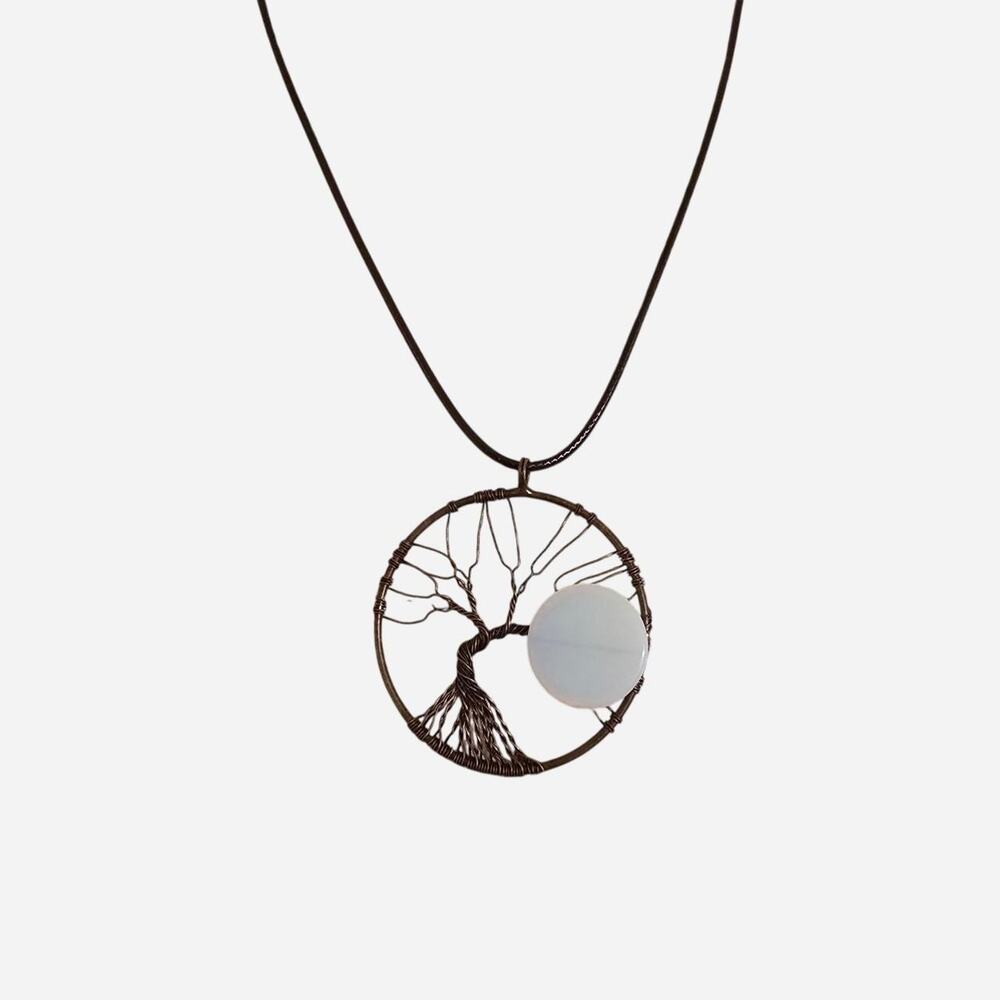 Tree of life necklace with opalite stone